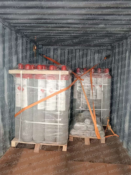 99.9% high-purity ethane gas shipped to Europe, with Rotarex valves to ensure quality
